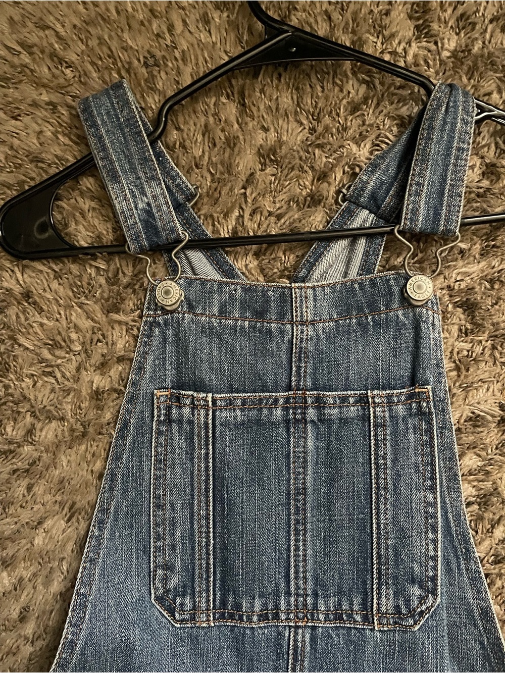 American Eagle Outfitters Distressed Denim Short Overalls - Blue - Picture 4 of 11